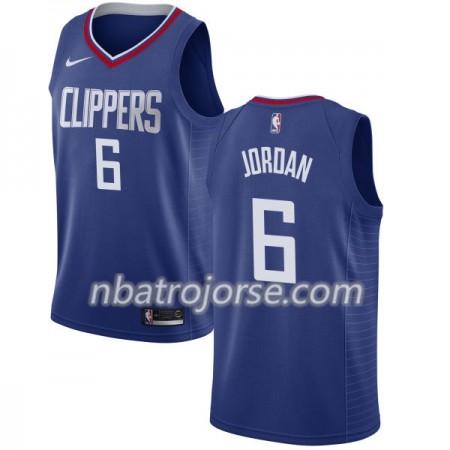 Män Los Angeles Clippers Tröja DeAndre Jordan 6 Nike 2017-18 Blå Swingman